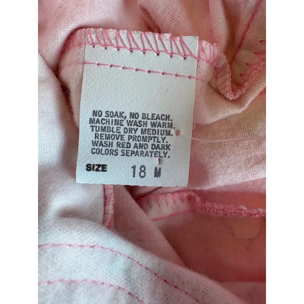 Vintage OshKosh B'Gosh Pink Elephant Print Overalls 18 Months Made in USA NWT